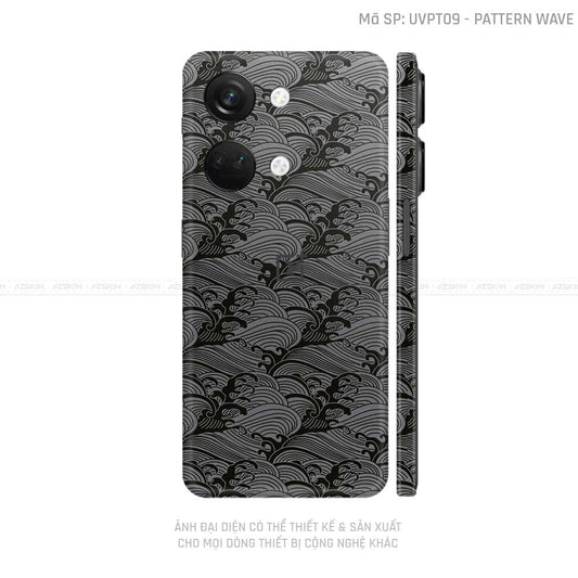 Dán Skin Oneplus Nord Series Vân Pattern Wave Xám  | UVPT09