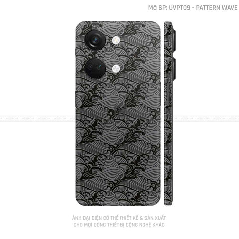 Dán Skin Oneplus Nord Series Vân Pattern Wave Xám  | UVPT09
