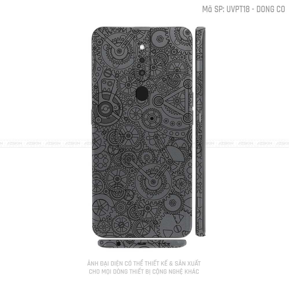 Miếng Dán Skin Điện Thoại OPPO F Series Vân Động Cơ Xám | UVPT18