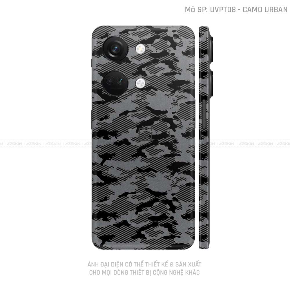 Dán Skin Oneplus Nord Series Vân Camo Urban Xám | UVPT08