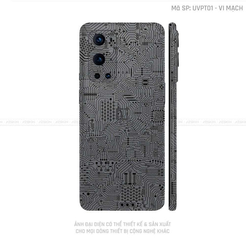 Dán Skin Oneplus 8/9 Series Vân Vi Mạch Xám | UVPT01