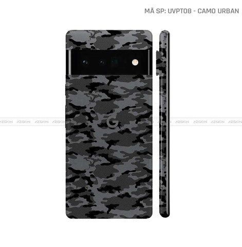 Dán Skin Google Pixel 6 Series Vân Camo Urban Xám | UVPT08