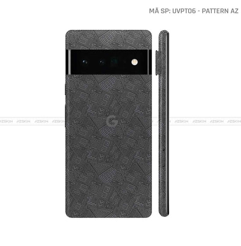 Dán Skin Google Pixel 6 Series Vân Pattern AZ Xám | UVPT06