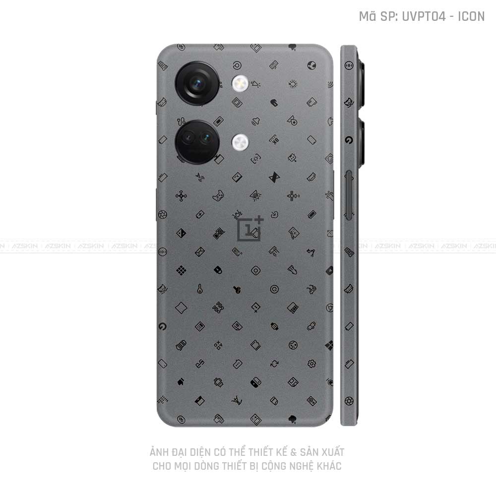 Dán Skin Oneplus Nord Series Vân Icon Xám | UVPT04