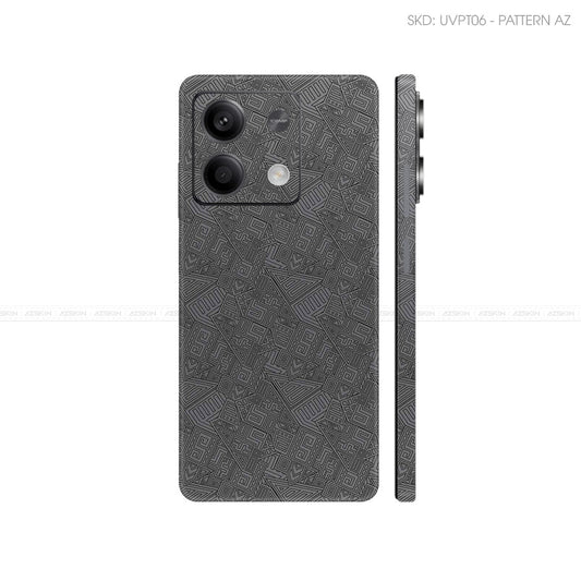 Dán Skin Điện Thoại Xiaomi Redmi 13 Series Vân Nổi Pattern AZ Xám | UVPT06