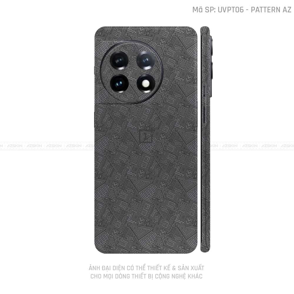 Dán Skin Oneplus Ace Series Vân Pattern AZ Xám | UVPT06