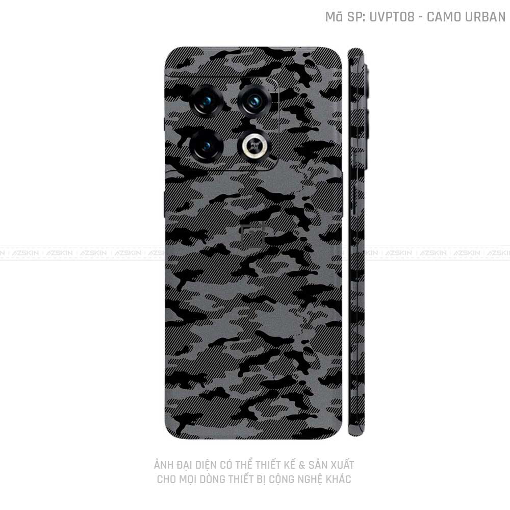 Dán Skin Oneplus 10 Series Vân Camo Urban Xám | UVPT08