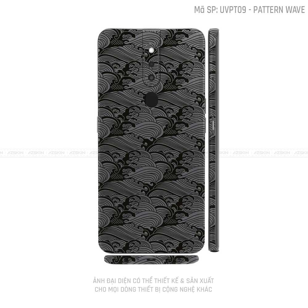 Miếng Dán Skin Điện Thoại OPPO F Series Vân Pattern Wave Xám | UVPT09