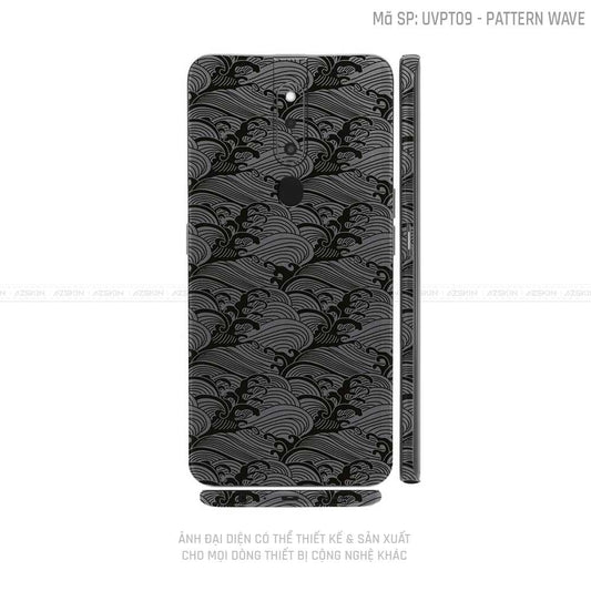 Miếng Dán Skin Điện Thoại OPPO F Series Vân Pattern Wave Xám | UVPT09