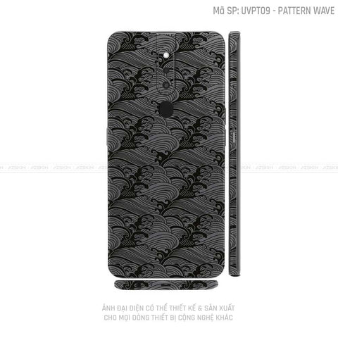 Miếng Dán Skin Điện Thoại OPPO F Series Vân Pattern Wave Xám | UVPT09