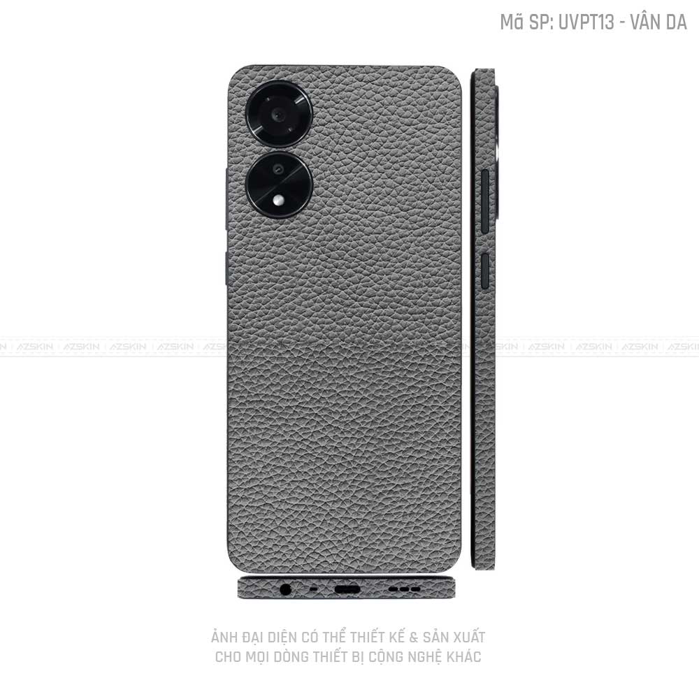 Miếng Dán Skin Điện Thoại OPPO A Series Vân Nổi Vân Da Xám | UVPT13