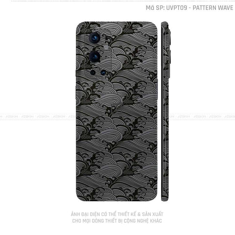 Dán Skin Oneplus 8/9 Series Vân Nổi Pattern Wave Xám| UVPT09