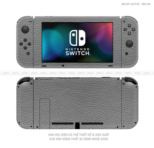 Dán Skin Máy Chơi Game Nintendo Switch Vân Da Xám | UVPT13