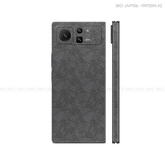 Dán Skin Điện Thoại Xiaomi Mix Fold Series Vân Nổi Pattern AZ Xám | UVPT06