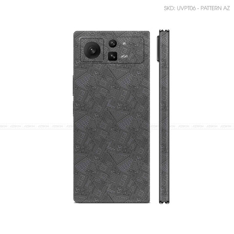 Dán Skin Điện Thoại Xiaomi Mix Fold Series Vân Nổi Pattern AZ Xám | UVPT06