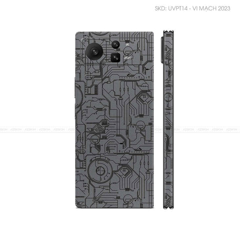 Dán Skin Điện Thoại Xiaomi Mix Fold Series Vân Nổi Vi Mạch 2023 Xám | UVPT14
