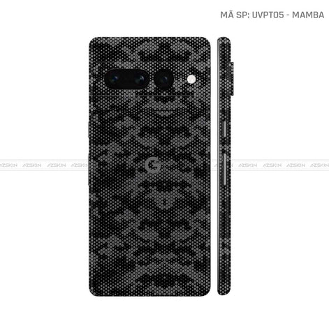 Dán Skin Google Pixel 8 Series Vân Mamba Xám | UVPT05