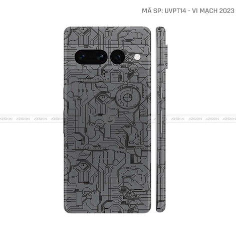 Dán Skin Google Pixel 8 Series Vân Vi Mạch 2023 Xám | UVPT14