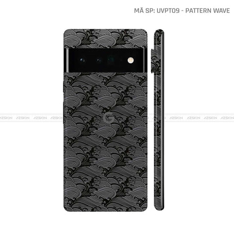 Dán Skin Google Pixel 6 Series Vân Pattern Wave Xám | UVPT09