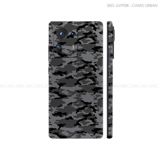 Dán Skin Điện Thoại Xiaomi Mi Mix Series Vân Nổi Camo Urban Xám | UVPT08