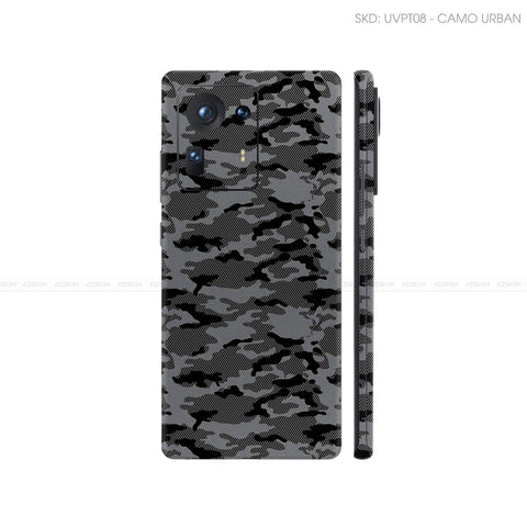 Dán Skin Điện Thoại Xiaomi Mi Mix Series Vân Nổi Camo Urban Xám | UVPT08