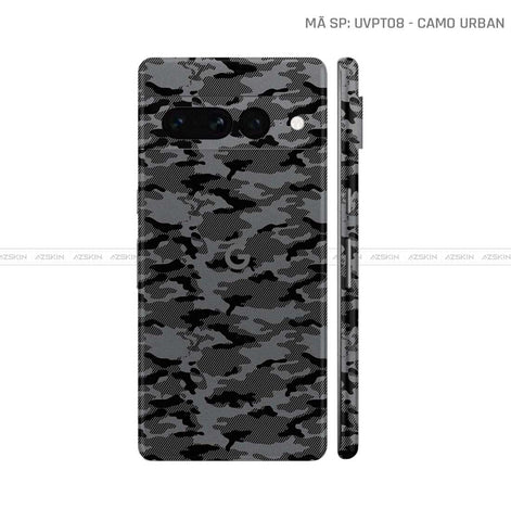 Dán Skin Google Pixel 8 Series Vân Camo Urban Xám | UVPT08