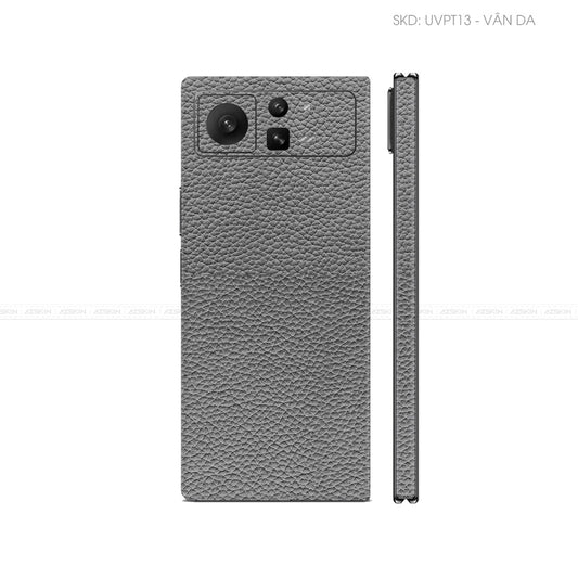 Dán Skin Điện Thoại Xiaomi Mix Fold Series Vân Nổi Vân Da Xám | UVPT13