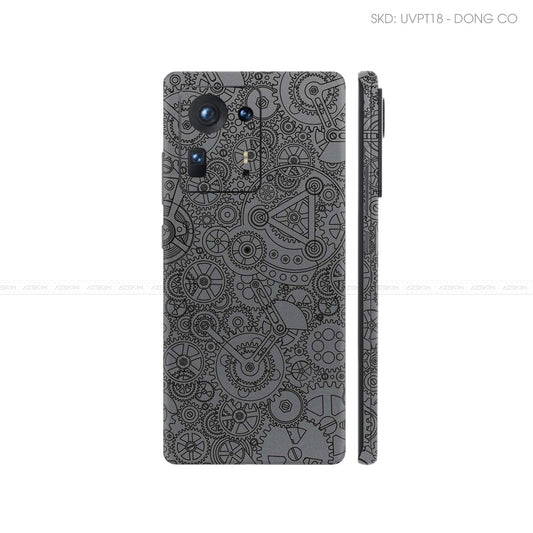 Dán Skin Điện Thoại Xiaomi Mi Mix Series Vân Nổi Động Cơ Xám | UVPT18