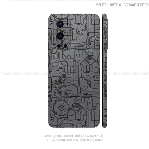 Dán Skin Oneplus 8/9 Series Vân Vi Mạch 2023 Xám | UVPT14