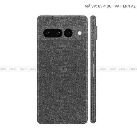 Dán Skin Google Pixel 8 Series Vân Pattern AZ Xám | UVPT06