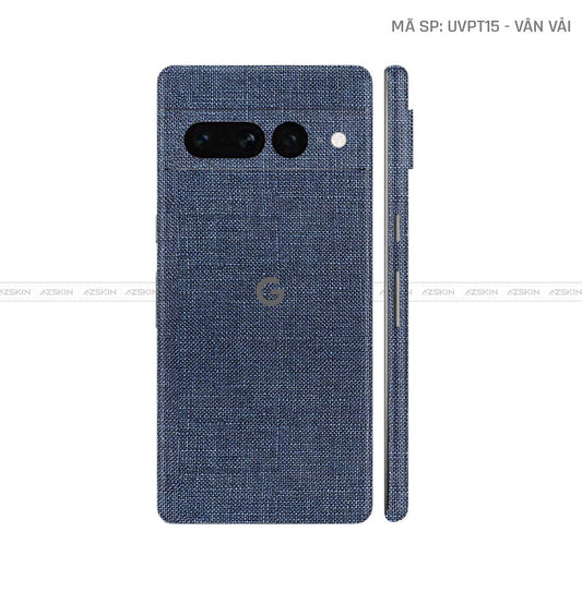 Dán Skin Google Pixel 8 Series Vân Vải Xanh Blue | UVPT15