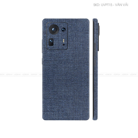 Dán Skin Điện Thoại Xiaomi Mi Mix Series Vân Vải Xanh Blue | UVPT15