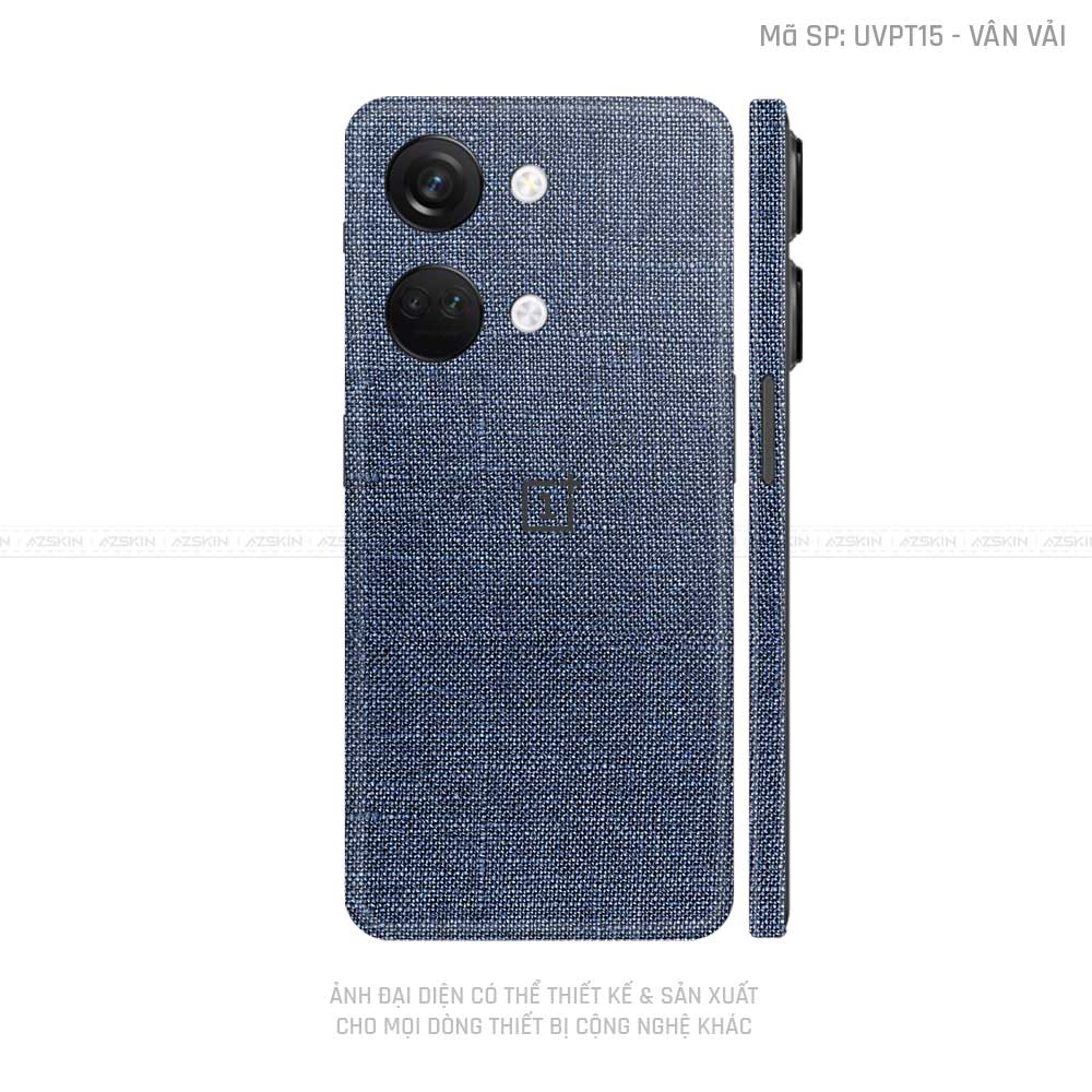 Dán Skin Oneplus Nord Series Vân Vải Xanh Blue | UVPT15