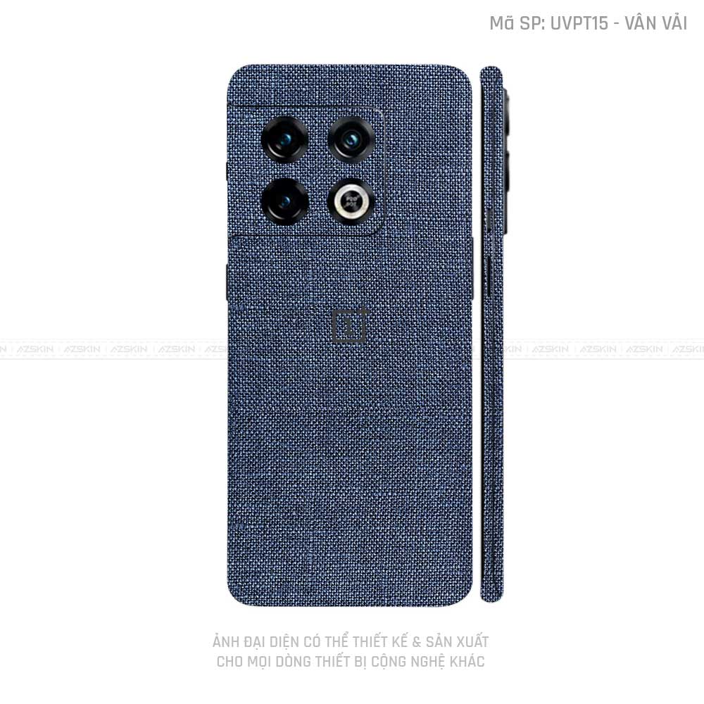 Dán Skin Oneplus 10 Series Vân Vải Xanh Blue | UVPT15