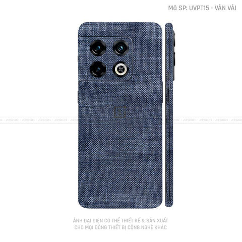 Dán Skin Oneplus 10 Series Vân Vải Xanh Blue | UVPT15