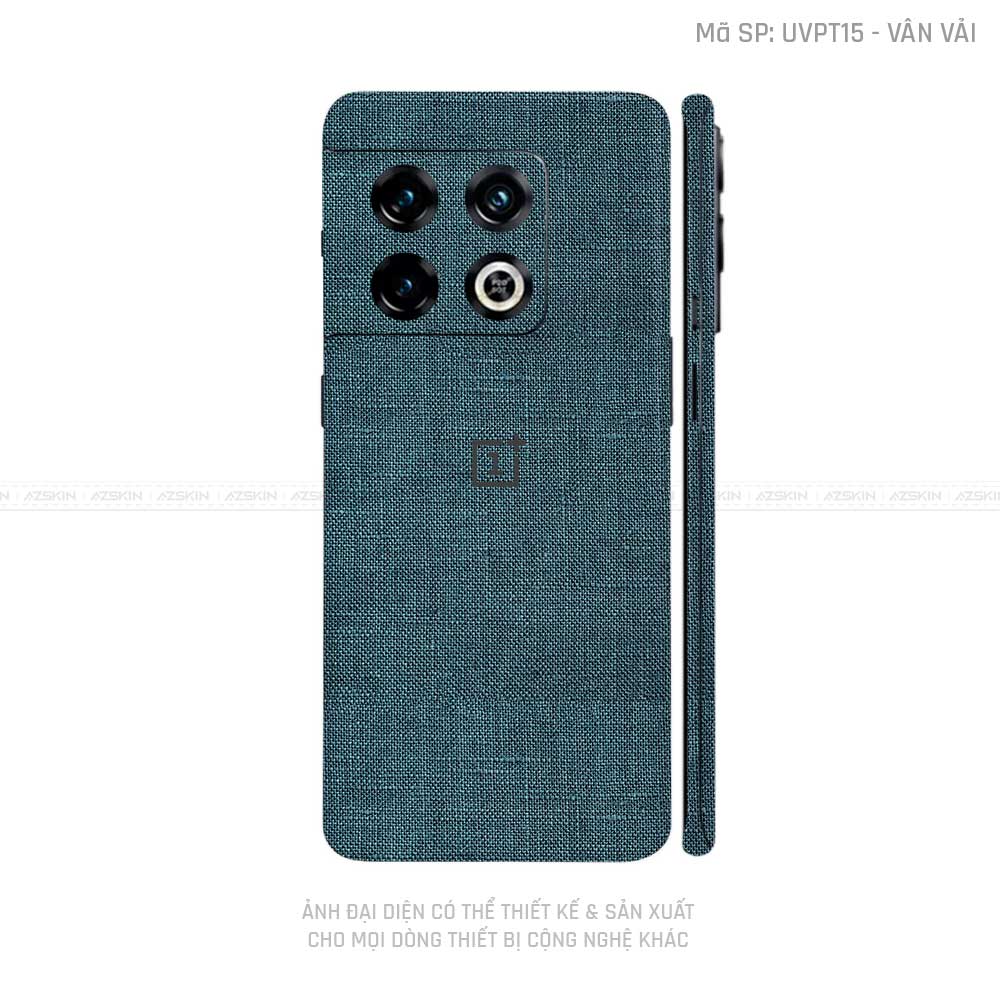 Dán Skin Oneplus 10 Series Vân Vải Xanh Cổ Vịt | UVPT15