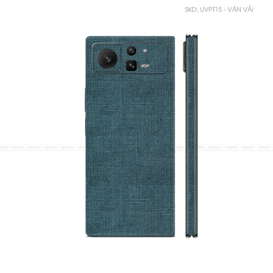 Dán Skin Điện Thoại Xiaomi Mix Fold Series Vân Vải Xanh Cổ Vịt | UVPT15