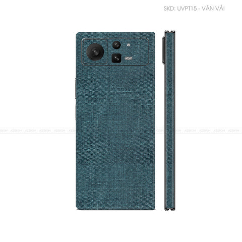 Dán Skin Điện Thoại Xiaomi Mix Fold Series Vân Vải Xanh Cổ Vịt | UVPT15