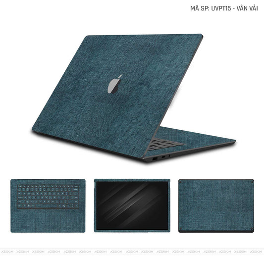 Dán Skin Macbook Vân Vải Xanh Cổ Vịt | UVPT15