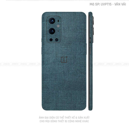 Dán Skin Oneplus 8/9 Series Vân Vải Xanh Cổ Vịt | UVPT15