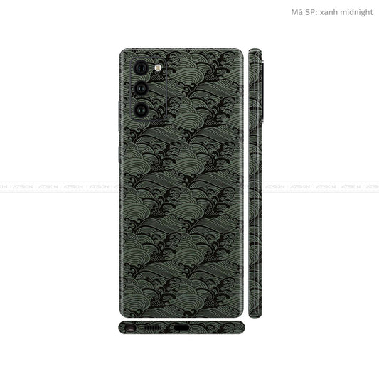 Dán Skin Galaxy Note 20 Series Vân Pattern Wave Xanh | UVPT09