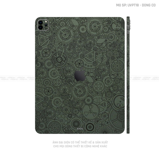 Dán Skin IPad Air Series Vân Động Cơ Xanh | UVPT18