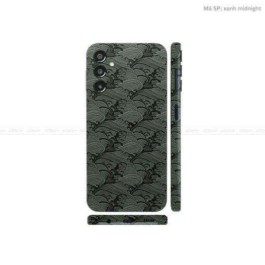 Dán Skin Galaxy A Series Vân Pattern Wave Xanh | UVPT09