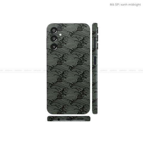 Dán Skin Galaxy A Series Vân Pattern Wave Xanh | UVPT09
