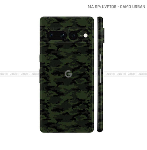 Dán Skin Google Pixel 8 Series Vân Camo Urban Xanh Rêu | UVPT08