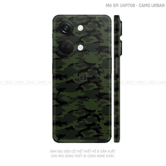 Dán Skin Oneplus Nord Series Vân Camo Urban Xanh Rêu | UVPT08
