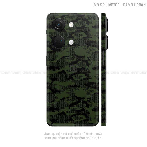 Dán Skin Oneplus Nord Series Vân Camo Urban Xanh Rêu | UVPT08