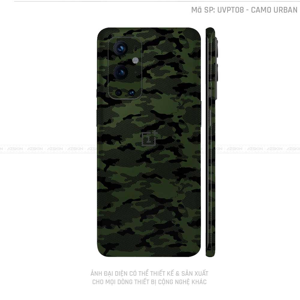 Dán Skin Oneplus 8/9 Series Vân Nổi Camo Urban Xanh | UVPT08