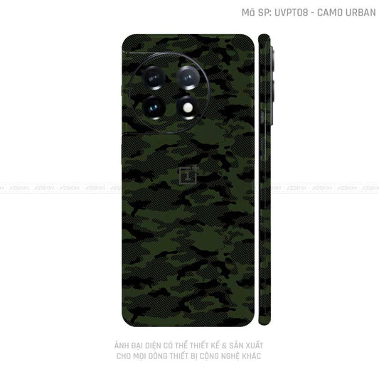 Dán Skin Oneplus 11 Series Vân Camo Urban Xanh Rêu | UVPT08
