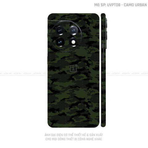Dán Skin Oneplus Ace Series Vân Camo Urban Xanh Rêu | UVPT08